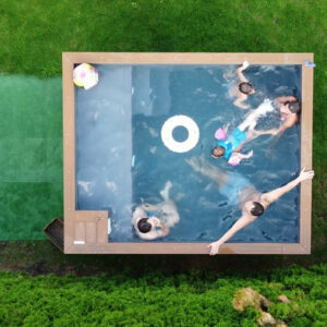 Piscine spa conteneur 3.0mx 2.5m avec jacuzzi, Forfait Confort-Neuf