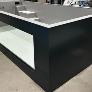 Piscine en polypropylène 6.5 mx 2.5 m avec fenêtre de piscine de 4 m-Neuf
