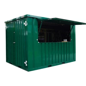 Conteneur Bar Démontable XL 3×2 m Vert RAL 6016-Neuf