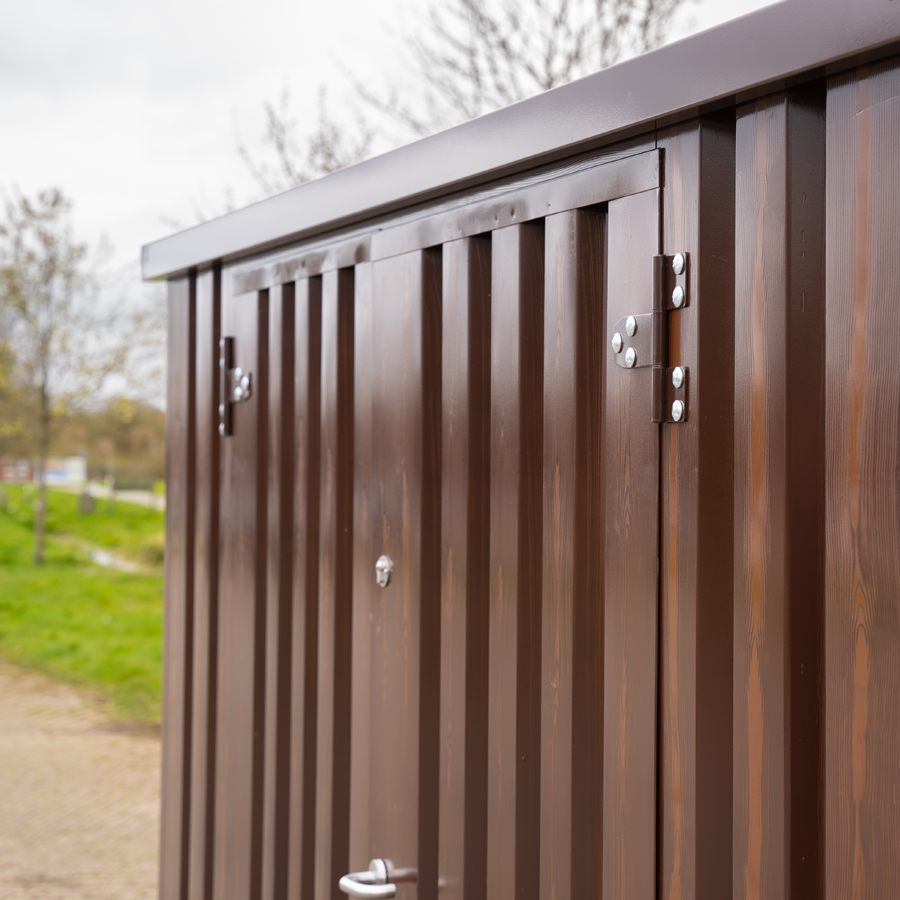 Container imitation bois 3 x 2 mètres – avec double porte grand coté-Neuf – Image 2