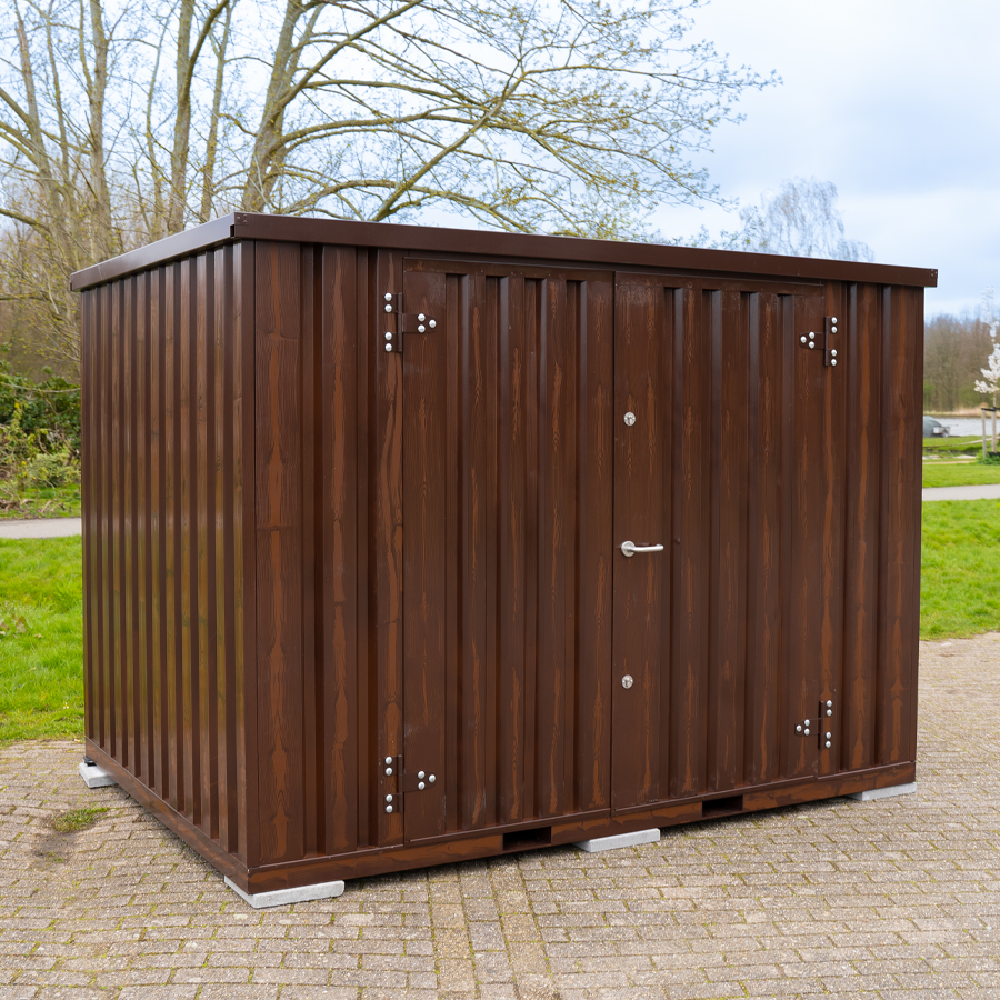 Container imitation bois 3 x 2 mètres – avec double porte grand coté-Neuf – Image 7