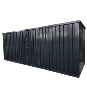 Conteneur démontable noir 6 x 2 mètres – avec double porte sur le côté 6 mètres-Neuf